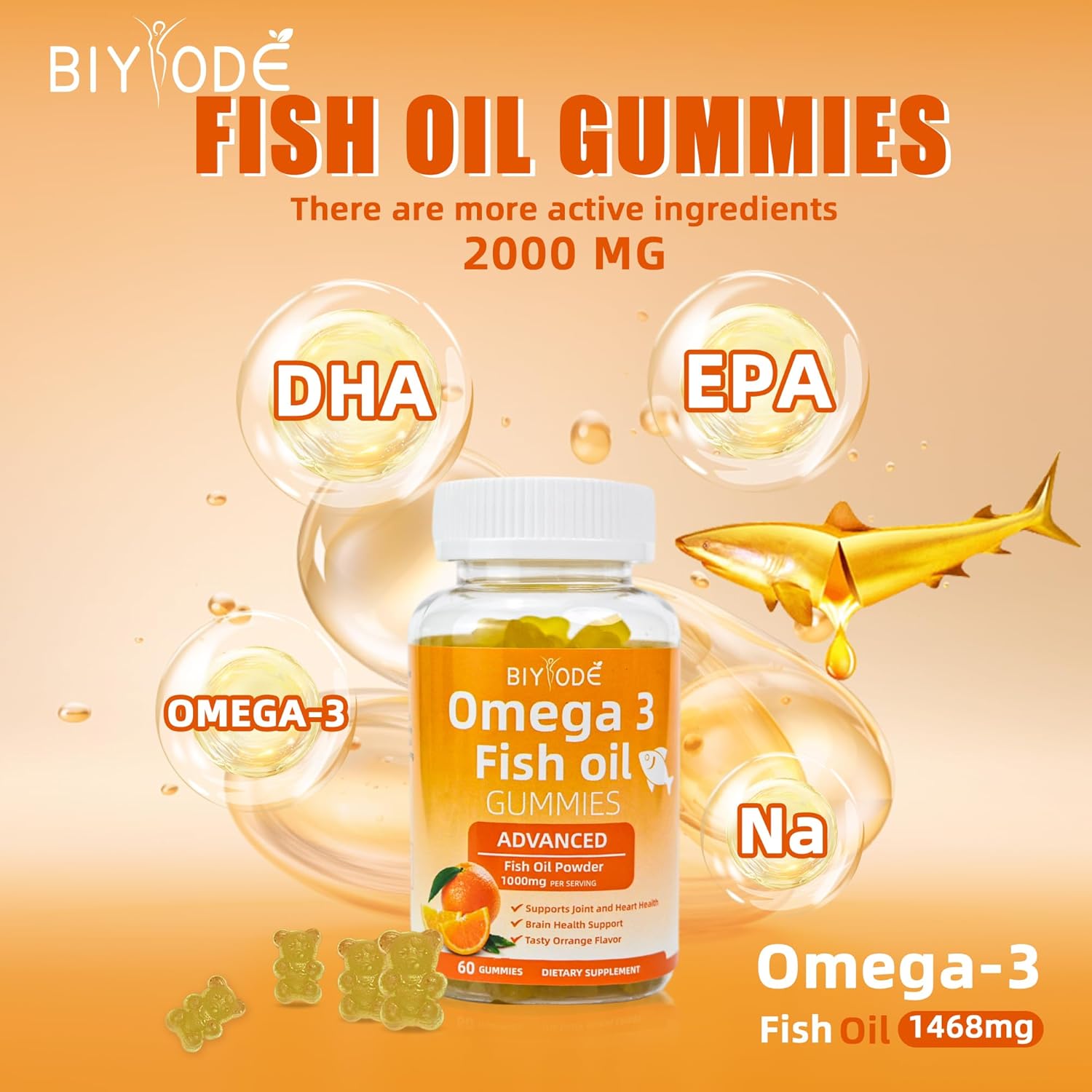 Iron Biltz Omega-3 Heart Health Gummies