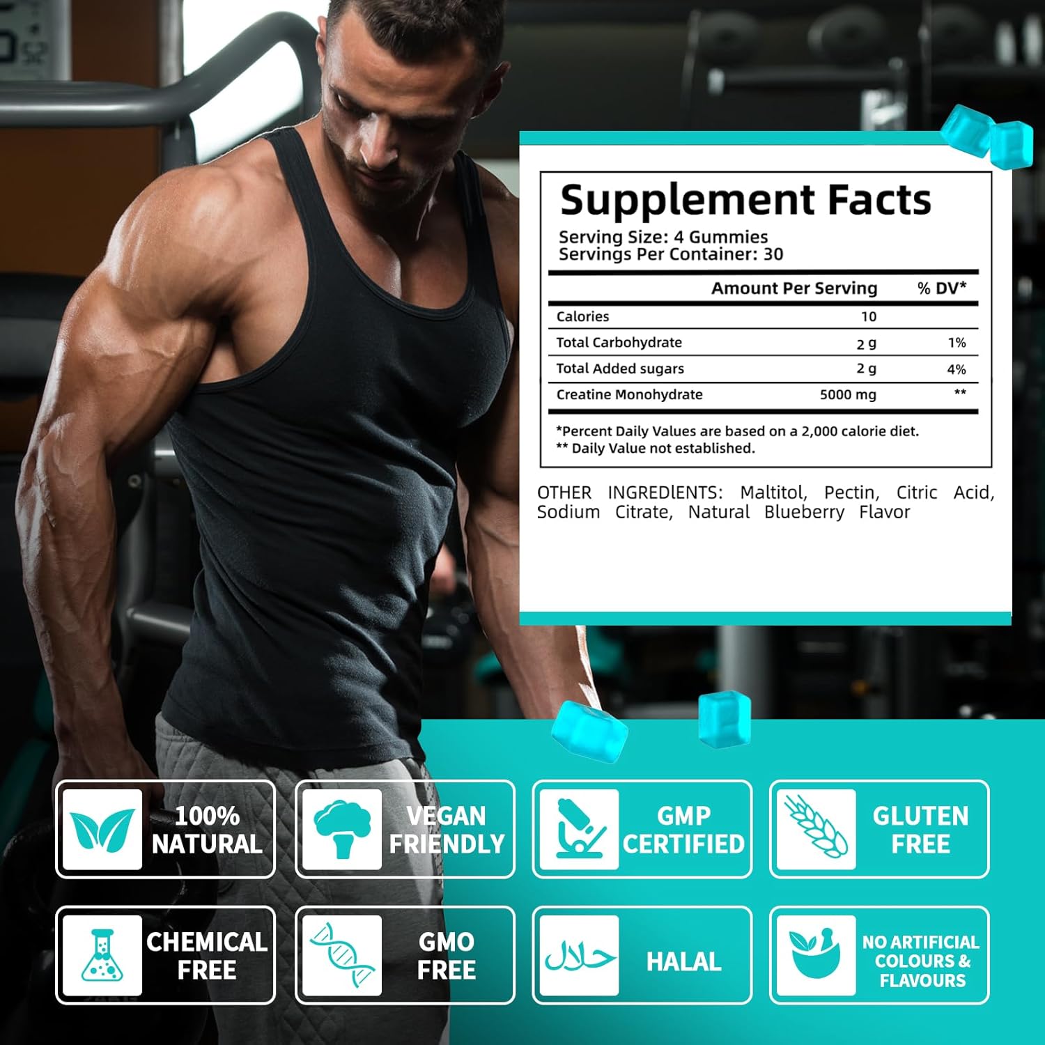 Creatine Monohydrate Muscle Recovery Gummies