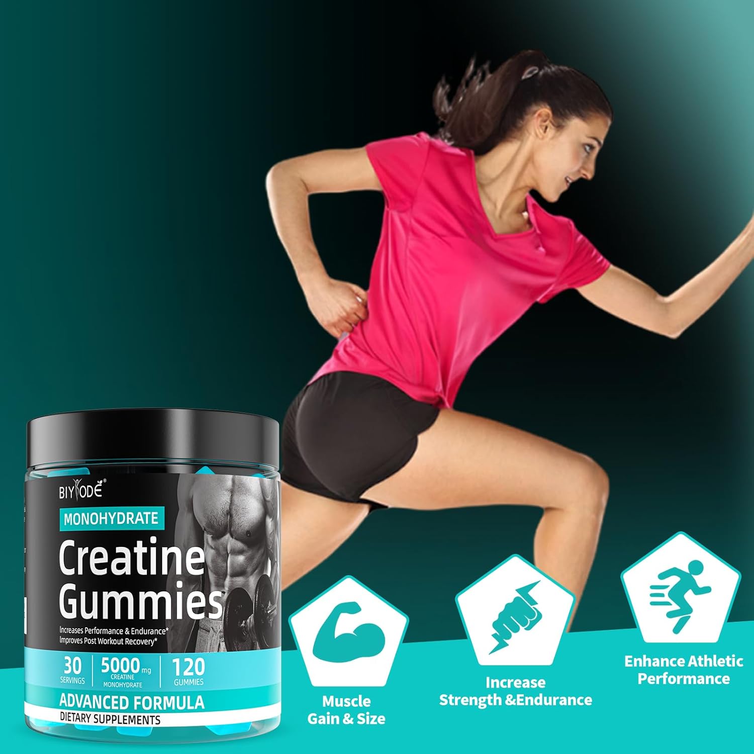 Creatine Monohydrate Muscle Recovery Gummies