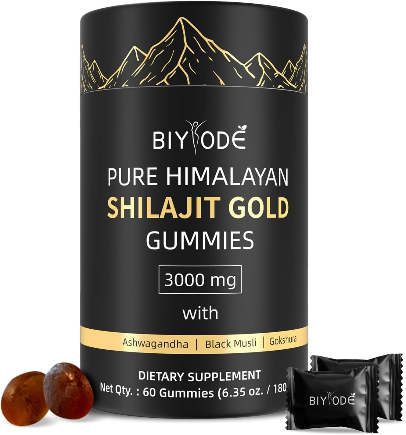 Shilajit Ashwagandha Organic Energy Gummies