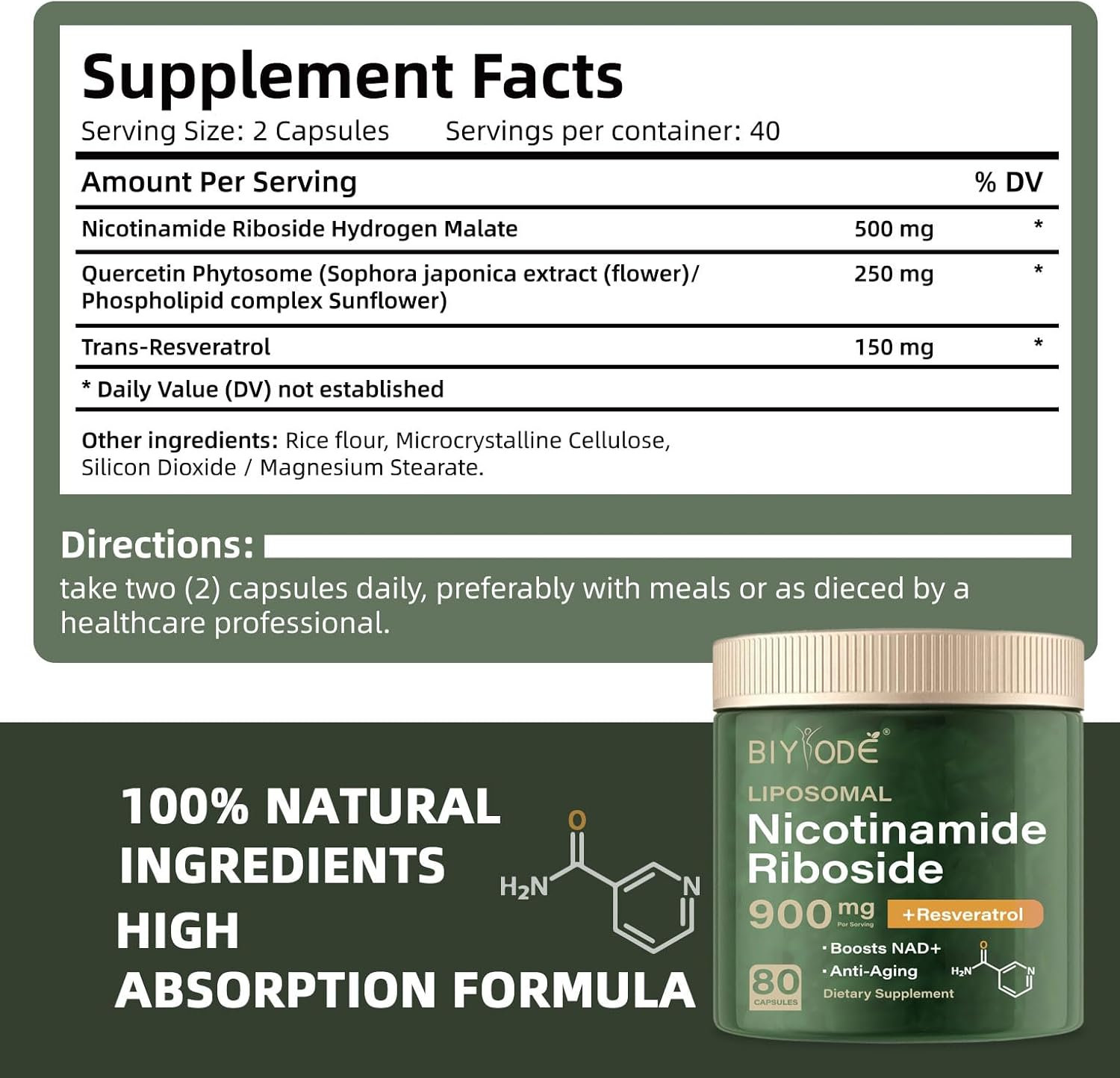 Iron Biltz NAD+ Cellular Health Capsules