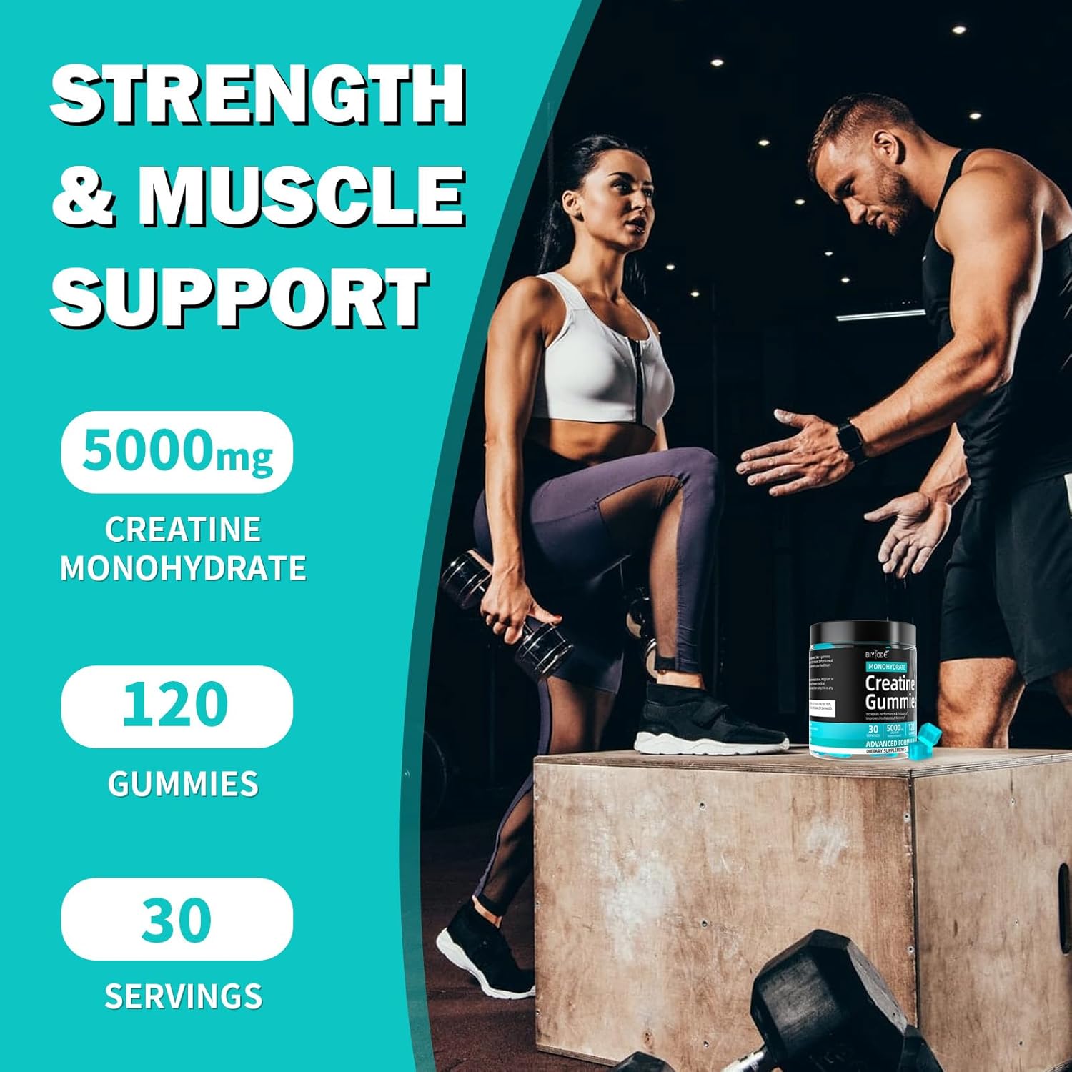 Creatine Monohydrate Muscle Recovery Gummies